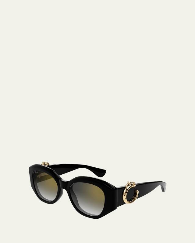 C-Logo Acetate Butterfly Sunglasses